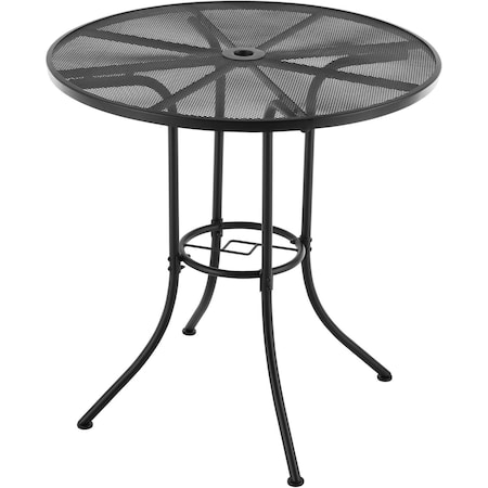 Global Industrial Interion 36 Round Outdoor Counter Height Table, Steel Mesh, Black 262092